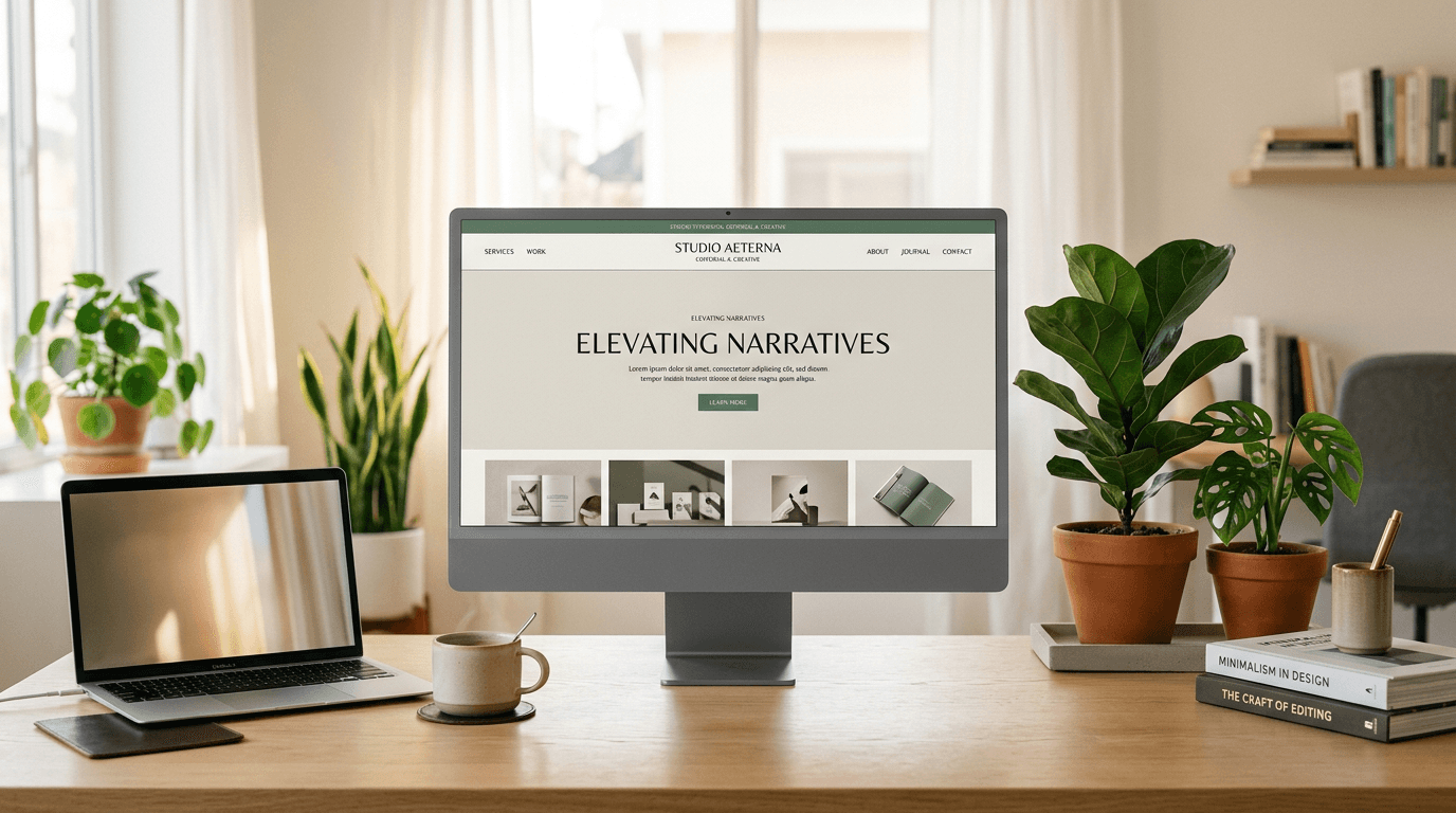 Modernes Webdesign auf einem Monitor – Webdesign aus Oldenburg